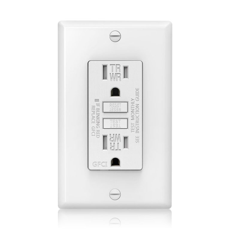 Front-close-up-of-GLS-15ATRWR-GFCI-Outlets-with-white-wall-plate