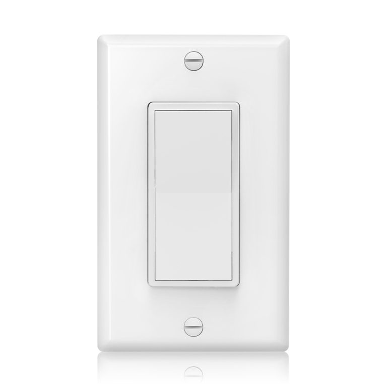 Front close-up of SSK-1 Decorative Switch with white wall plate