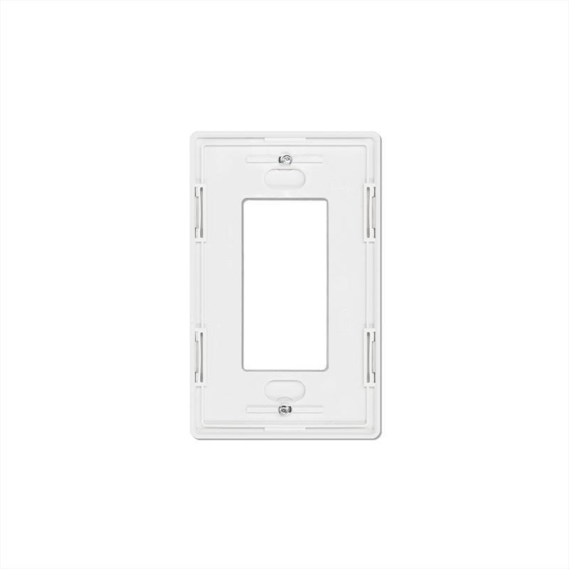 Back side of 1-Gang Screwless White Decorative Wall Plate FW-SL01