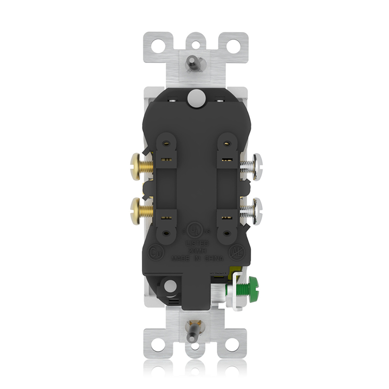 Back side of SSRE-1 15A Duplex Receptacle