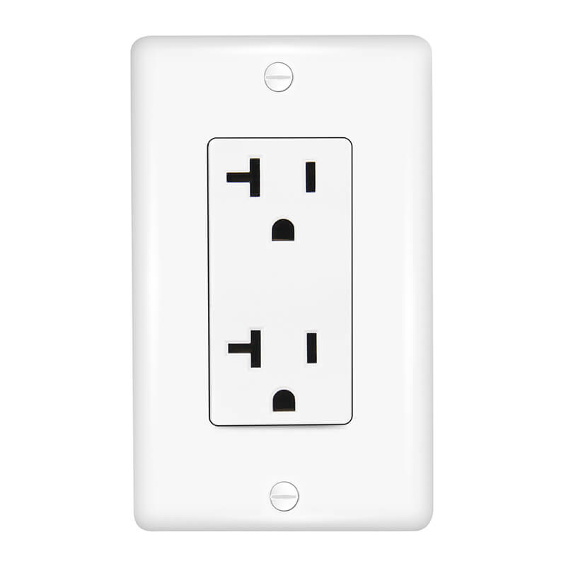 Faith Electric UL Listed 20 Amp 125V Self-Grounding Decorative Duplex Receptacle, SSRE-4-5