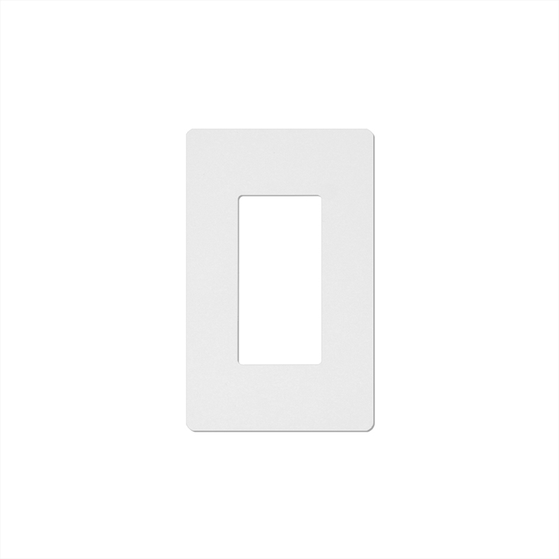 Front close-up of 1-Gang Screwless White Decorative Wall Plate FW-SL01