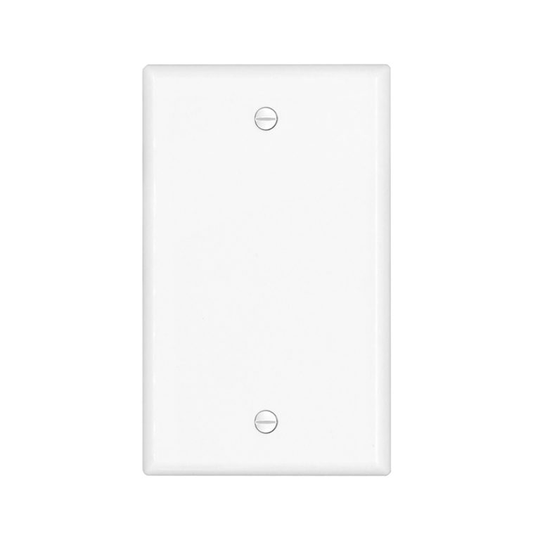 Front close-up of 1-Gang White Wall Plate Cover SSC-C-1