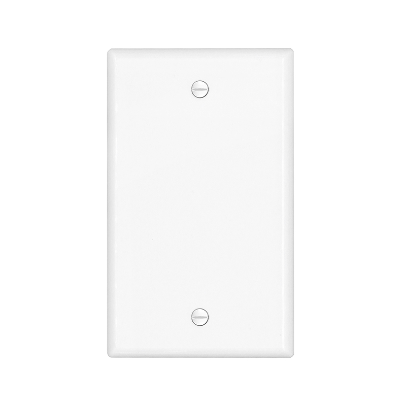 Front close-up of 1-Gang White Wall Plate Cover SSC-C-1