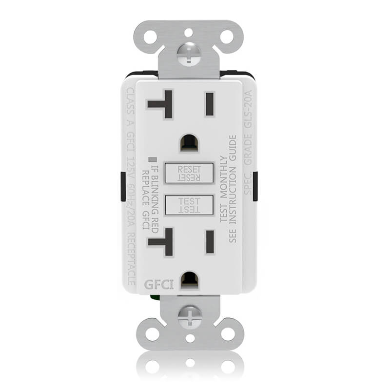 Front close-up of GLS-20A GFCI Outlets