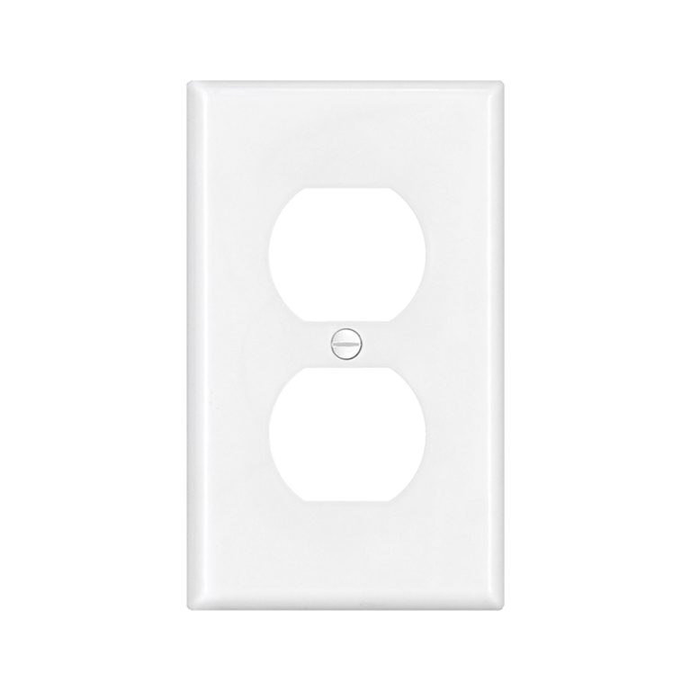 Front close-up of Gang White Duplex Outlet SSC-RE-1