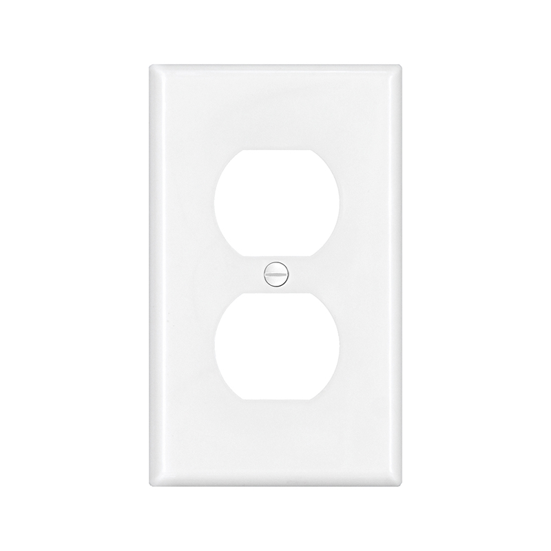 Front close-up of Gang White Duplex Outlet SSC-RE-1